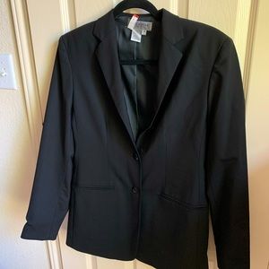 Bill Burns blazer. Slim fit longer length. Black